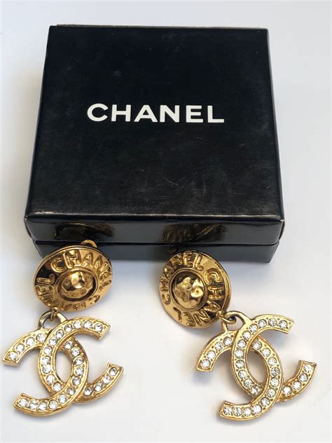 chanel letter earings|authentic chanel earrings.